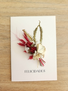 Cartão Artesanal "Felicidades" - Flores Desidratadas - loja online