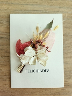 Cartão Artesanal "Felicidades" - Flores Desidratadas na internet
