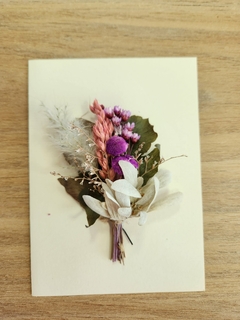 Cartão Artesanal Flores Desidratadas