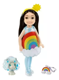 Barbie Chelsea Con Disfraz De Arco Iris Mascota Y Accesorios - comprar online