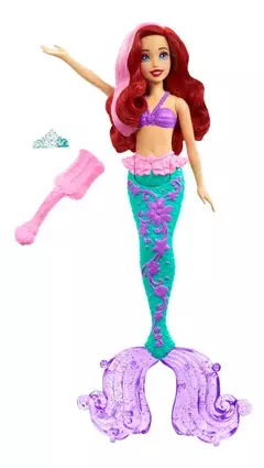 Mattel Disney Princesa Ariel La Sirenita Splash Cambia De Color - comprar online