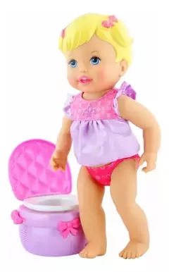 Imagen de Muñeca Aprendiendo A Ir Al Baño Little Mommy Inodoro Sonidos