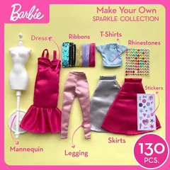 Ropa Muñeca Barbie Set Diseñadora Colección Strass +130pcs en internet