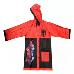 Piloto D Lluvia Infantil C/capucha Spiderman Int 20100 Wabro Color Rojo - comprar online