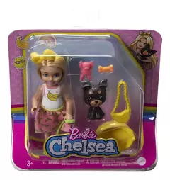 Minimuñeca Barbie Chelsea Blonde Pet Pet con mascota - comprar online