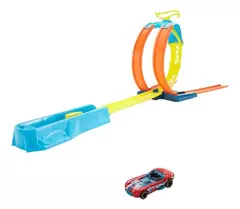 Pista Hot Wheels Pack Doble Loop Track Builder Mattel - Pichoncitos