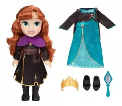 Anna Disney Princesa Frozen, Muñeca Con Accesorios ropa 35cm - Pichoncitos