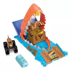 Pista De Autos Hot Wheels Monster Trucks Treasure Chomp Color Treasure Chomp Challenge - tienda online