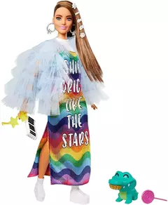 Barbie Extra Doll # 9 En Chaqueta Azul Con Volantes - comprar online