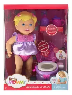 Muñeca Aprendiendo A Ir Al Baño Little Mommy Inodoro Sonidos - comprar online