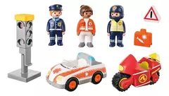 Playmobil 123 Heroes Del Día A Dia Policías, Bomb Méd 71156 - Pichoncitos