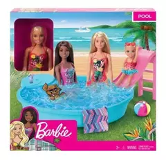 Barbie Piscina Pileta Con Muñeca Mattel