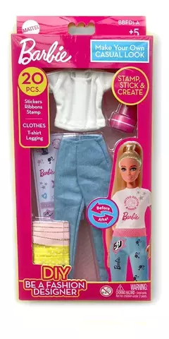 Barbie Ropa Muñeca Crea Diseña Tu Propio Look Casual +20pcs - comprar online