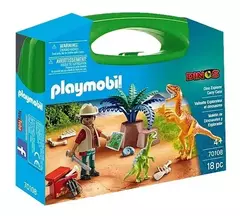 Playmobil Dinos Maletín De Dinosaurios Y Explorador 70108 - comprar online