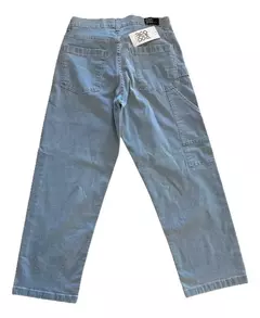 PANTALON JEAN JOGGER CARGO BROWN DENIM CELESTE OKIWAMA TALLE 14 en internet