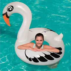 Inflable Flotador Cisne Bestway Pileta 165x117cm