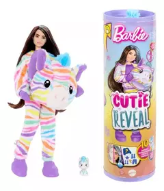 Barbie Cutie Reveal Color Wow Cebra Muñeca Y Accesorios - comprar online