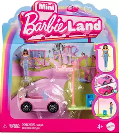 Barbie Mini Barbieland Juego De Muñecas Y Vehículos auto