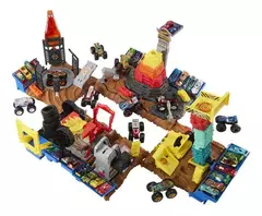 Imagen de Hot Wheels Monster Trucks Pista De Juguete Arena De Demolición Race Ace Color Multicolor