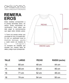 Remera Eros Okiwama algodon talle 14- 16 - 18 en internet