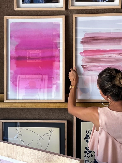 Set duo abstractos pink