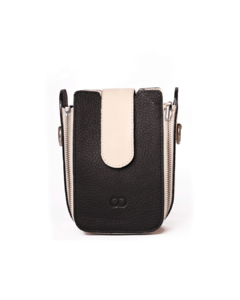 Bandolera OGGI negra + crudo - comprar online