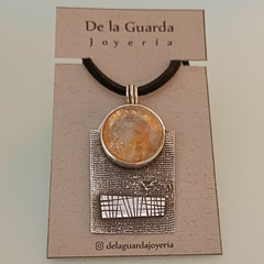 Colgante de Plata 925 y Cuarzo citrino - De la Guarda Joyería