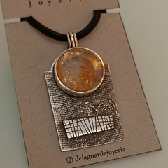 Colgante de Plata 925 y Cuarzo citrino