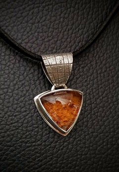 Colgante de Plata 925 y Cuarzo lodolita - De la Guarda Joyería