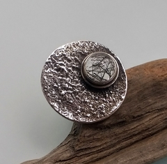 Anillo de Plata 925 y Cuarzo con Turmalina