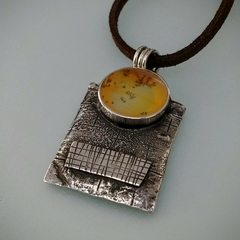 Colgante de Plata 925 y Cuarzo con dendritas - comprar online