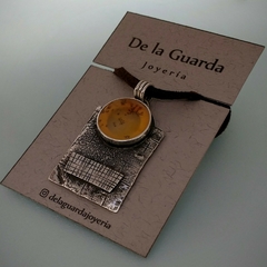 Colgante de Plata 925 y Cuarzo con dendritas - De la Guarda Joyería