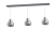 Colgante 3L E27 10x83cm cable transparente 1 metro