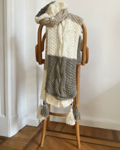 Bufanda y gorro tejido artesanal