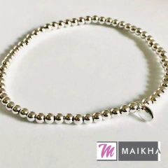 MILÁN , AJUSTABLE ELÁSTICA BOLITAS DE PLATA