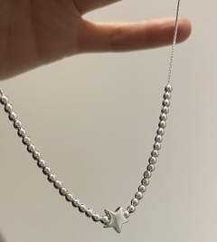 COLLAR BOLITAS CON ESTRELLA AJUSTABLE 30 a 42 cm - comprar online