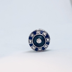 OJO TURCO ESMALTE AZUL DETALLES EN PIEDRA FANTASIA CRISTAL