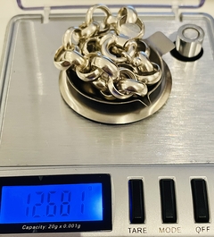 ROLO 9 ML DE ANCHO , 18 cm DE LARGO , Plata 925 inflada en internet