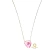 Colar Prata 925 Pingente coração Zirconia Rosa by Peça Rara