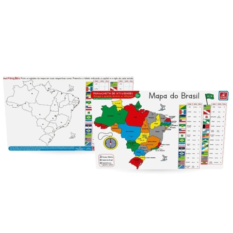 Jogo Americano Educativo - Mapa do Brasil - 5346