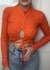 BLUSA CROPPED CUT OUT COM FRANZIDO - CONSTANZA