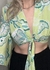 BLUSA CROPPED COM AMARRAÇÃO FLORAL