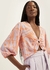 BLUSA CROPPED FLORAL ONDAS