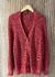 CASACO TRICOT COM BOTÕES VERMELHO