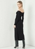 VESTIDO CANELADO MIDI COM FRANZIDO na internet