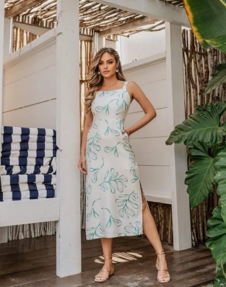 Vestido Mid Estampado