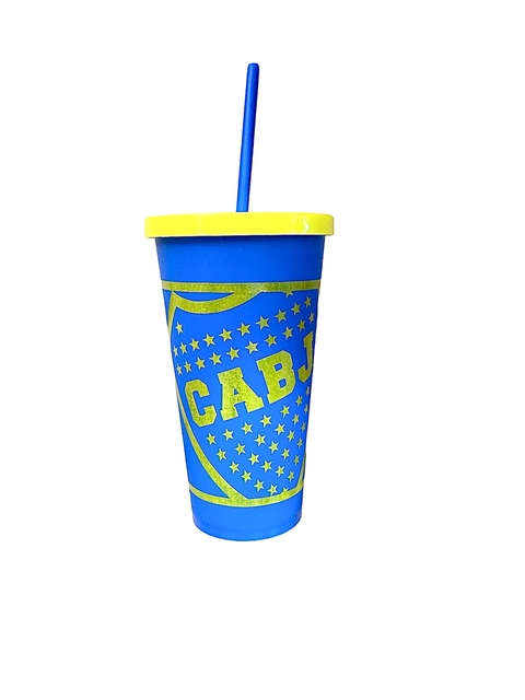 VASO GRANDE CON SORBETE BOCA JUNIORS