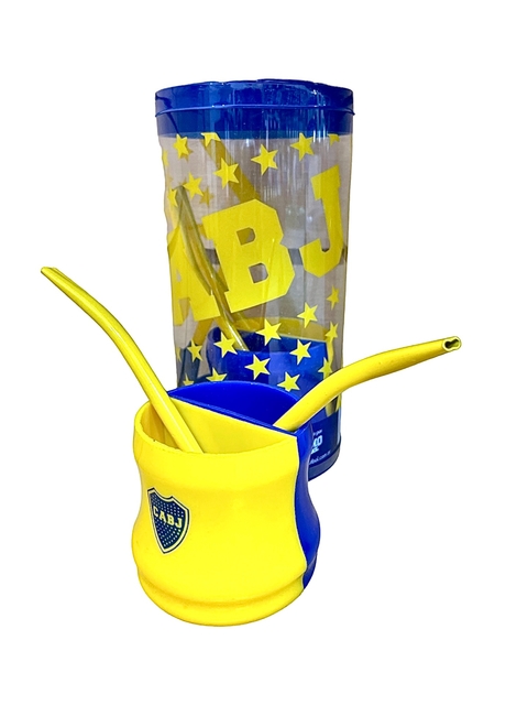 MATE DUO CON TUBO BOCA JUNIORS