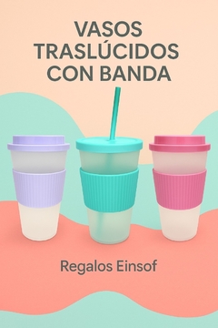 VASO TRASLÚCIDO - CON BANDA - comprar online