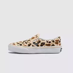 TÊNIS VANS SLIP-ON LEOPARD GLITTER BROWN TRUE WHITE INFANTIL na internet